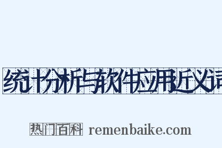 统计分析与软件应用近义词是什么意思的图片